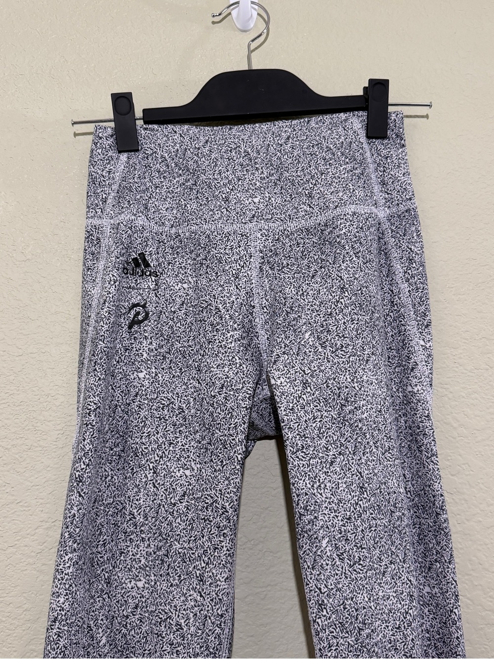 adidas Gray Leggings with Pink and Orange Colorblock Hem - Picture 3 of 8